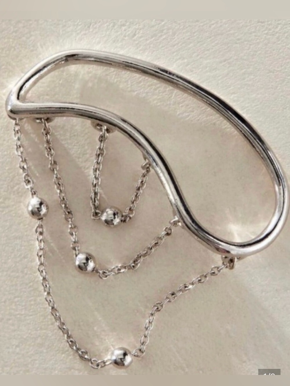 NWT Free People Ginny Ear Cuff in Silver